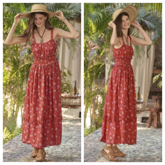 NWT Sundance Women's Artful Ari Dress Orange Size XL - Picture 1 of 8